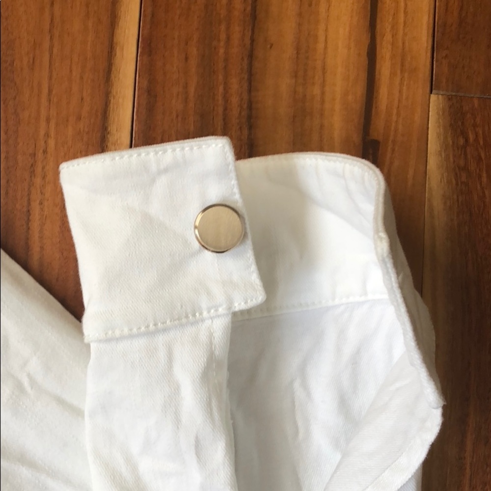 Etcetera Structured White Denim Jacket - image 4